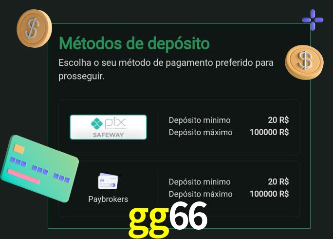 O cassino gg66 oferece uma grande variedade de métodos de pagamento